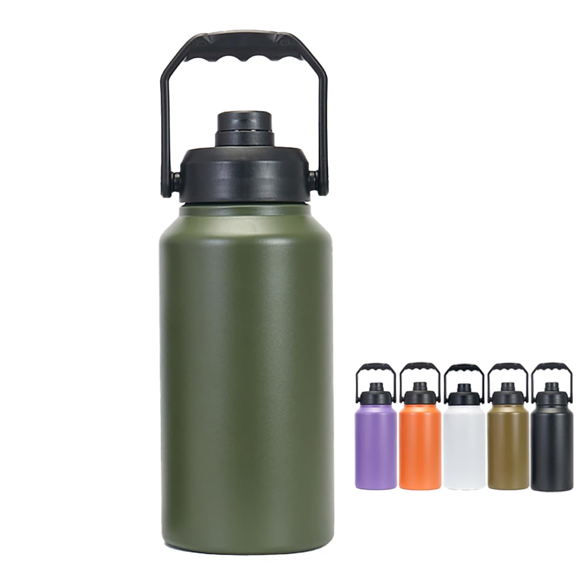 Amazon | 水筒 魔法瓶 304ステンレス ハンドル付き 大容量3L 真空断熱